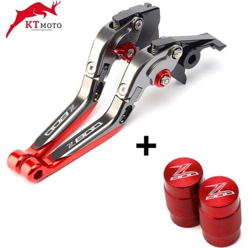 New For Kawasaki Z800 Z 800 2013-2016 Tire Valve caps Cover & Motorcycles Folding Extendable adjustable Brake Clutch Levers