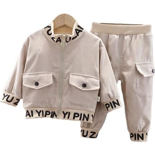 New Autumn Baby Boys Fashion Clothes Children Girls Jacket Pants 2Pcs/sets Toddler Casual Clothing Infant Kids Cotton Sportswear