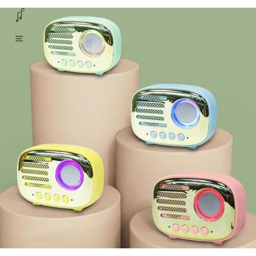 Retro Wireless Vintage Portable Bluetooth Stereo Speaker Enhanced Support U disk TF Card HD Stereo Surround Subwoofer For Travel