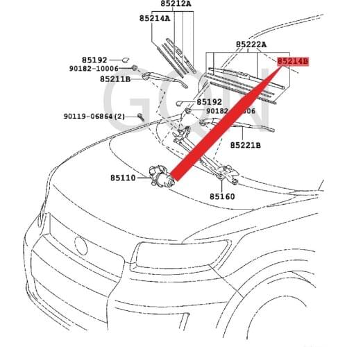 Left wiper rubber strip 2007-Toy ota COR OLL ARU MIO NRU KUS SCI ON XB wiper strip RH wiper blade rubber strip