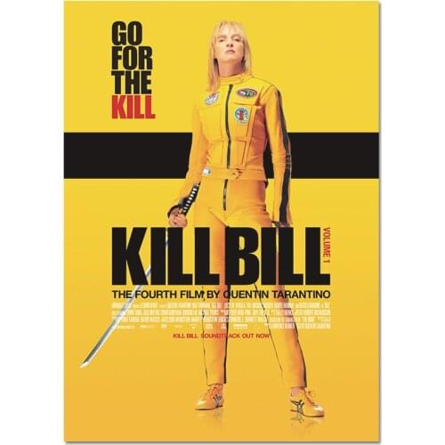 Movie Silk Poster Kill Bill The Bride Cloth Wall Art Prints Vintage Film Decorative Pictures Quentin Tarantino Canvas Posters