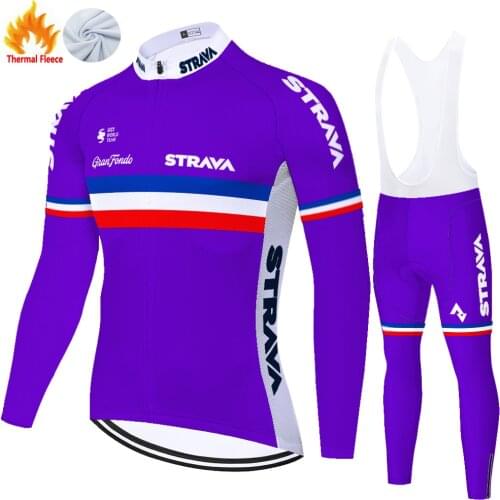 Strava Winter Thermal Fleece Экипировка Для Велоспорта Jersey Cyclisme Homme Conjunto Fietskleding Heren Maillot Ciclismo Hombre