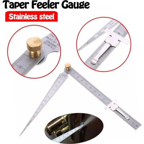 Welding Taper Feeler Bore Gauge Gage Stainless Steel Depth Ruler Hole Inspection