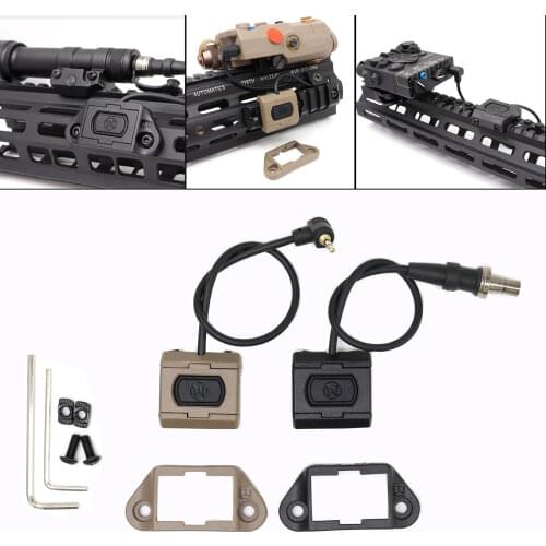 Tactical ModButton Pressure Remote Switch Mlok Keymod 20mm Rail For DBAL-A2 PEQ15 M300 M600 Airsoft Gun Weaponlight Swicth