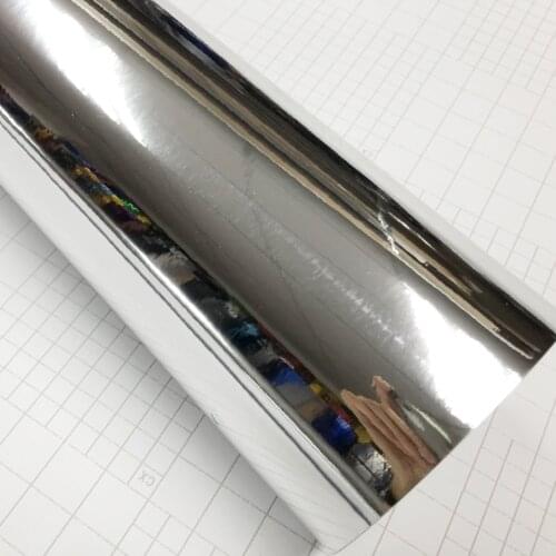 50X150/200/300/600/1000CM Silver Chrome Mirror Vinyl Wrap Film CarSticker Decal Sheet Air Bubble Free Self Adhesive Car Wrapping