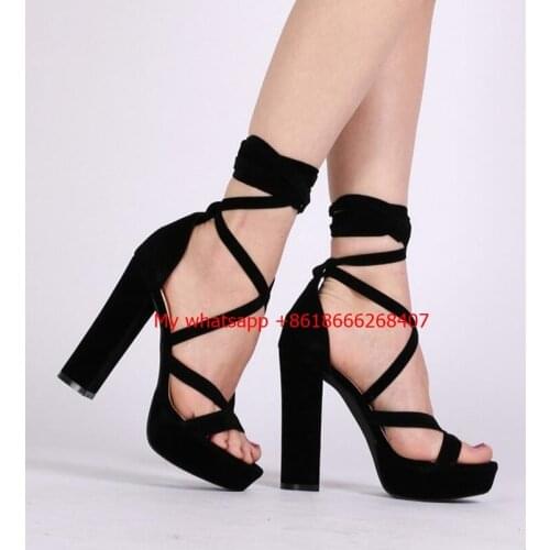 New arrival 2020 summer sexy Chunky High heels dance shoes woman high heels open toe platform pu leather women sandals