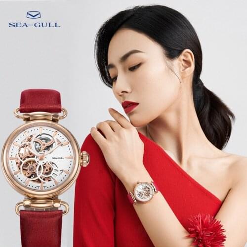 Seagull Lady Mechanical Watch Fashion Hollow Automatic Mechanical Watch 50m Waterproof Watch Goddess of Time 634L