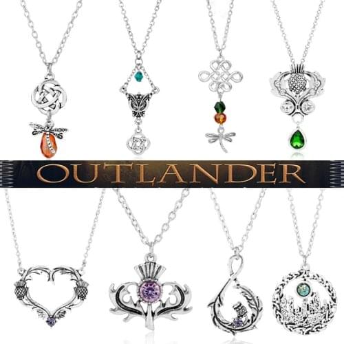 Movie Outlander Necklace Womens Choker Fashion Jewelry Link Chain Pendant Necklaces