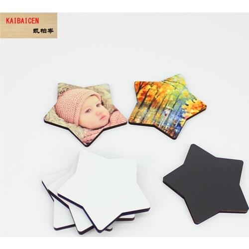 200pcs/lot Sublimation blank DIY Fridge Magnets Wooden rectangle MDF Refrigerator Sticker Creative Magnets Birthday Gift