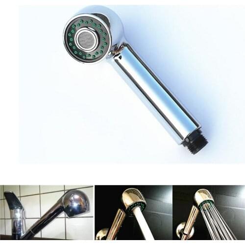 2 in1 Bathroom Shower Head Kitchen Sink Single Pull-out Nozzle Mixer Tap Chrome Automatic Change Spray Water Taps Faucet