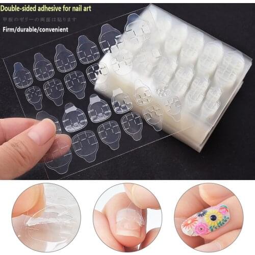 5/10 Sheet Double Sided False Nail Art Adhesive Tape Glue Sticker DIY Tips Fake Nail Acrylic Manicure Gel MakeupTool
