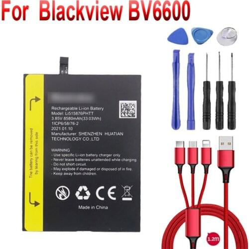 8580mAh battery For Blackview BV6600 Helio A25 5.7inch Android 10 Smartphone