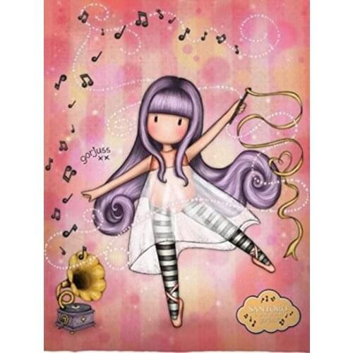 5d Diy Diamond Painting Cartoon Little Girl Cute Doll Mosaic Cross Stitch Embroidery Full Round Square Stones Decor Gift