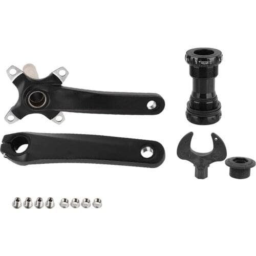Aluminum Alloy Mountain Bike Integrated Hollow Crank Left And Right Set Bottom Bracket Kit Mountain Bike Rider And Repair Shop