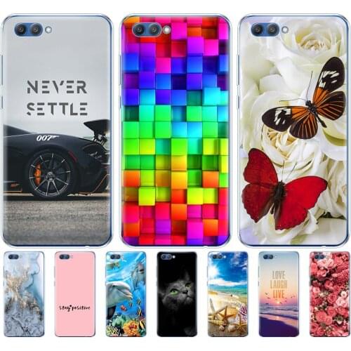 Silicon Case For Huawei Honor V10 VIEW 10 Soft TPU Back Phone Cover For huawei honor 10 Etui Protective Printing Coque Bumper