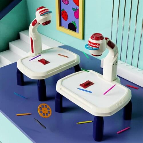 Children Projector Lamp Electronic Drawing Table Toys Kids Art Painting Boards Study Desk Novelty Gifts For Boys Girls