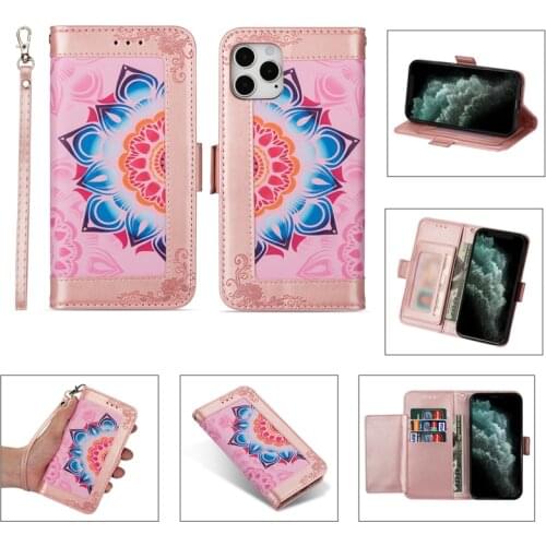 Double-sided Printing Wallet Case For iPhone 6 6S 7 8 Plus 11 12 Pro Max 12 Mini X XS Max XR Brand New Leather Case Cover