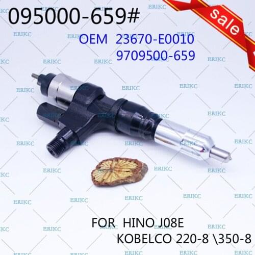 ERIKC 095000-6594 Common Rail Diesel Injector Fuel Injection 0950006594 Injector 6594 for HINO J08E KOBELCO 220-8 KOBELCO 350-8