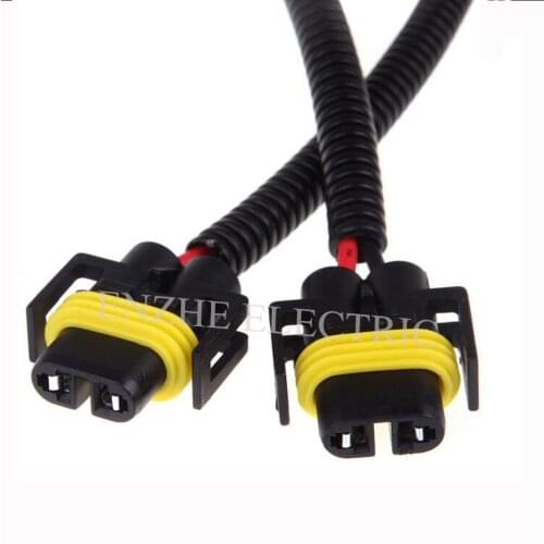 H11 H9 H8 Wire harness DJ9005 DJ9006 hernia headlight socket waterproof HID 2 pin female male Connector automotive plug