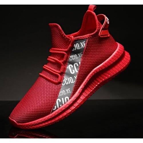 High Ankle Sneakers Male Lightweight Men Casual Shoes Black Red Sports Man Tennis Breathable Walking Trainers Plus Size 44 45 46