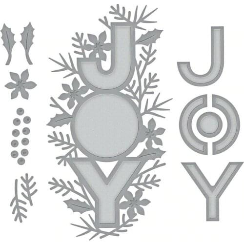 Christmas JOY Letter Metal Cutting Dies Stencil DIY Scrapbooking Embossing Decor Photo Album Paper Cards Crafts Cutting Stencil