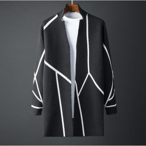 Fashion Mens Cardigans New Stylish Fashion Jacket Slim Long Sleeve Knit Coat High Quality Autumn MenS Cardigan Tops KK2991