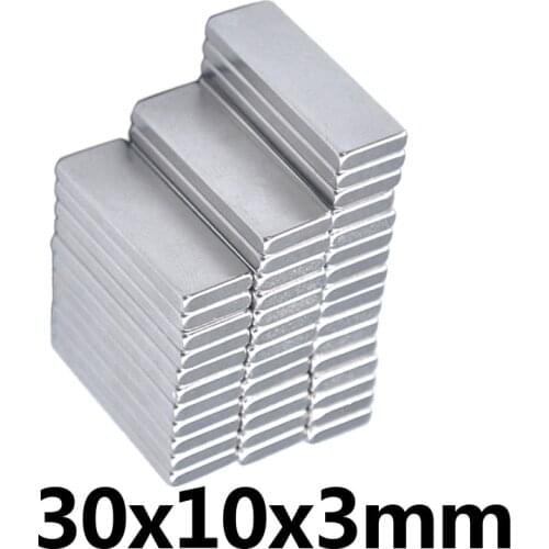 3/5/10PCS 30x10x3mm block Powerful N35 Magnets 30mmX10mm Sheet Permanent Magnet 30x10x3 mm Strong Neodymium Magnetic 30*10*3 mm