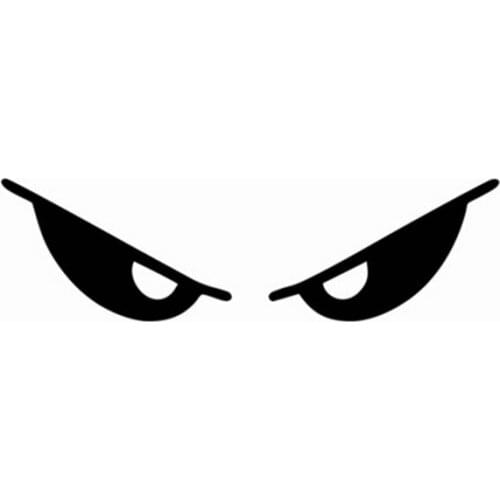 Motorcycle Helmet White Or Black Vinyl Decal Sticker Evil Eyes