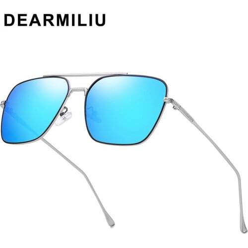 DEARMILIU 2020 new Square okulary Mens Polarized Sunglasses Fashion Metal oculos masculino Colorful Glasses luxury brand A626