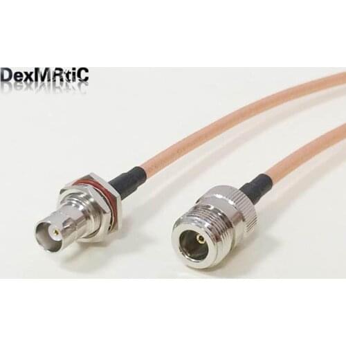 N type female jack switch BNC female bulkhead cable adapter RG142 50cm/100cm low loss wholesale price