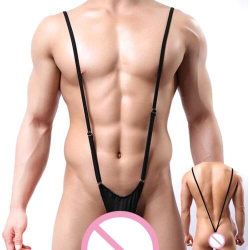Mens Strap Underwear Male Sexy Thong Men Leotard Thongs Man Body Costume Bodysuit Stage Perform Bandage Lingerie