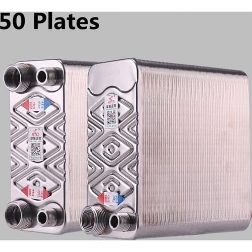 New 50 Plates stainless steel heat exchanger Brazed plate type water heater SUS304