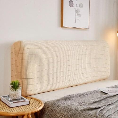 Solid color elastic soft bedhead cover 1.5M 1.8M home decor bed spreads headboard dustproof cover full-cover bedspreads queen