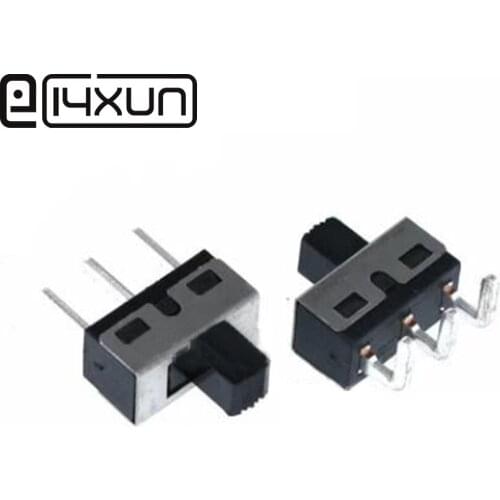 EClyxun 2pcs SS12D10 SS12D11 Toggle Switch 3Pin Straight / Bend Feet 1P2T Handle High 5mm Spacing Of 4.7mm 3A 250V