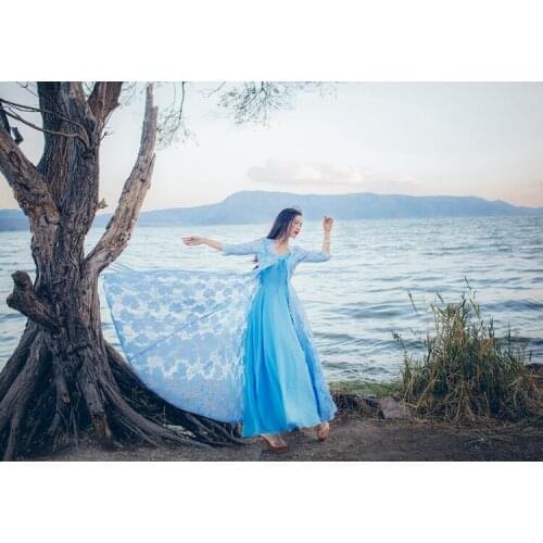 Голубые летние платья See Orange China At AliExpress