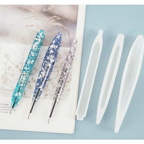 DIY Epoxy Resin Ballpoint Pen Silicone Mold Handmade Stationery Decoration Mould Jewelry Fillings Pendant Accessory Craft