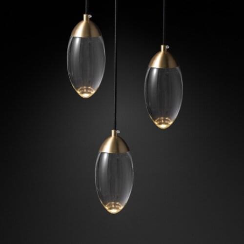 Led Pendant Lights All-bronze Crystal Ball Hanging Lights For Bedroom Bedside Living Room Decor Dining Room Modern Chandeliers