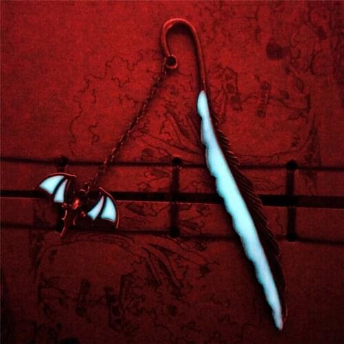 Luminous Vintage Bookmarks Books Bat Bookmark Read Maker Feather Bookmark Stationery