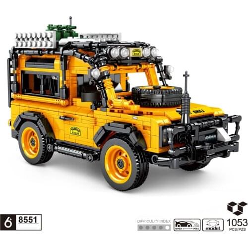 Technical building block 1990 land Defender rovers Model ORV vehicle steam assembly bricks PULL back car toys for boys gifts