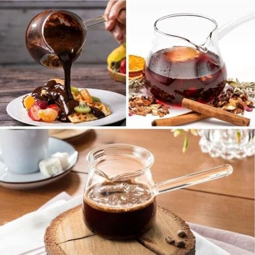 Turkish Coffee Milk Glass Pot Ottoman Coffee Pot Ibrik Arabic Tea Coffee Espresso Pots Cup Kettles Ottoman Turkish Coffee Maker