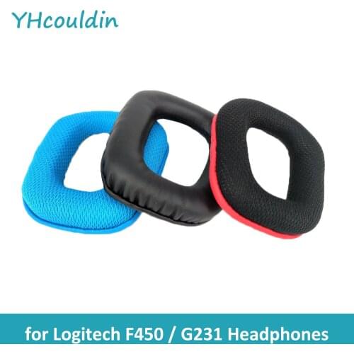 YHcouldin Ear Pads Suitable for Logitech G213 and F450 Headphones Breathable Mesh Cloth Ear Cushions Cover Headset Accessories