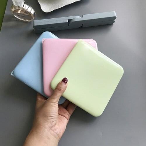 Temporary Storage Holder Portable Square Shape Pure Color Dustproof Cover for Disposable Mask for Sterilization Multi Purpose