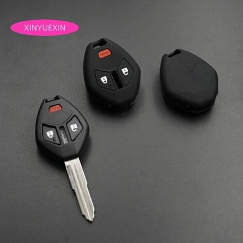 Xinyuexin Car Key Fob Cover Case Set Skin Fit For Mitsubishi Lancer Galant 3Buttons Remote Key Car Styling 2+1Buttons