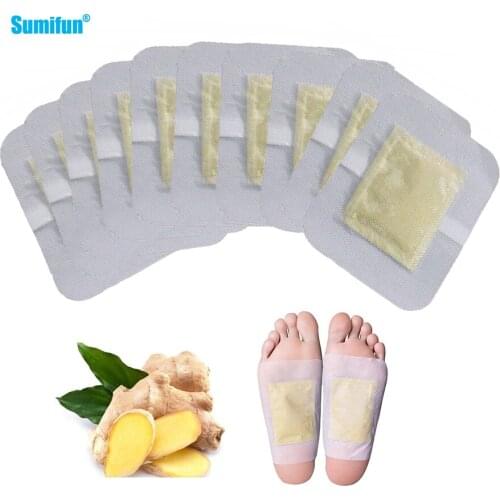 10Pcs Chinese Herbal Medical Ginger Detox Foot Patch Loss Weight Foot Patch Improve Sleepping Anti-swelling Detox Foot Patch