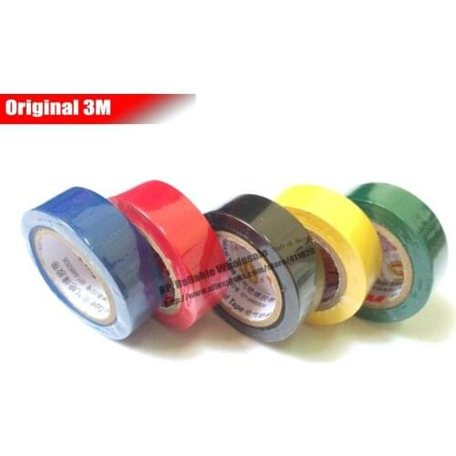 12 Rolls Insulation Vinyl Electrical Tape for Power Coil Motor High Voltage Cable Wire Wrap Fasten, Mix Color Avialable