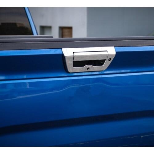 2Pcs/set Chrome ABS Car Rear Trunk Door Handle Grab Cover Trim Sticker Fit For Ford F150 2015+ Car Styling Accessories