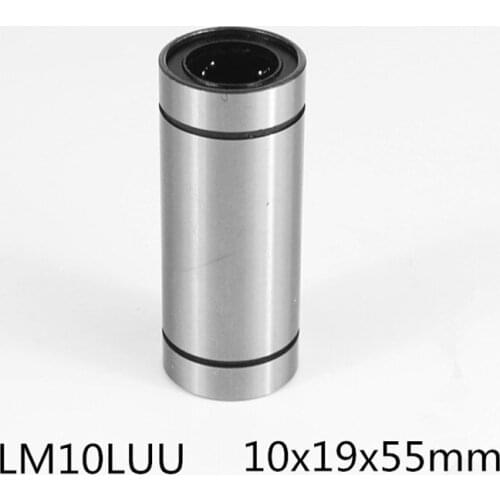 4pcs LM10LUU Double Side Rubber Seal Linear Motion Bearing 10x19x55mm