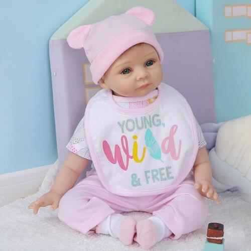 55cm Lifelike Dolls Reborn Babies Kids Toys Christmas Gift Cloth Body