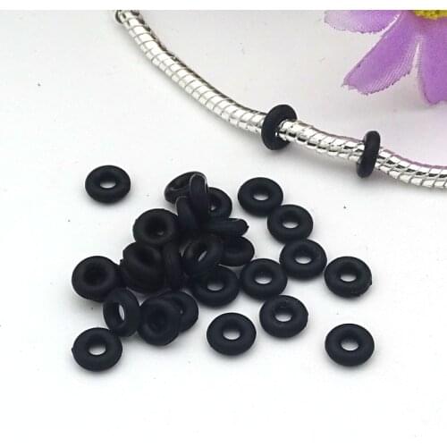 Free Shipping 20pcs Black Rubber Clip Charms Safety Stopper Bead Fits European Style Pandora Charm Bracelets & Necklaces