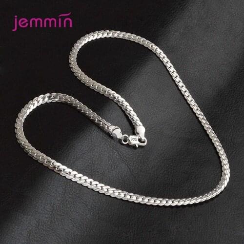 Boutique Women 925 Sterling Silver Link Chain Necklaces Jewelry Friendship Gift 5mm Thickness Length 20 Inches Weight 25g